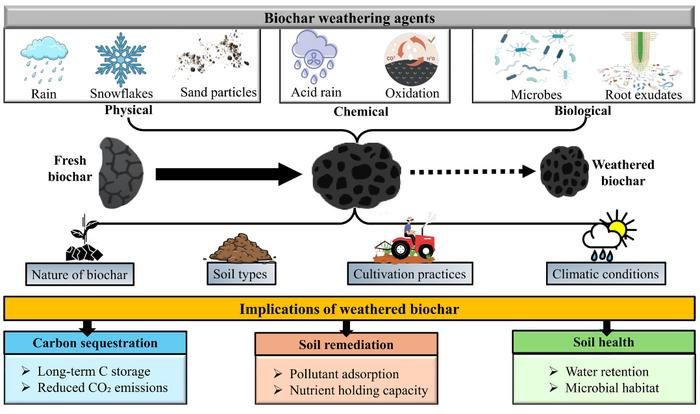 Weathering changes the long-term role of biochar in soil carbon storage ...