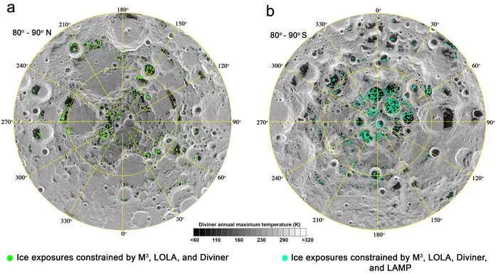Permanently shaded regions of the Moon