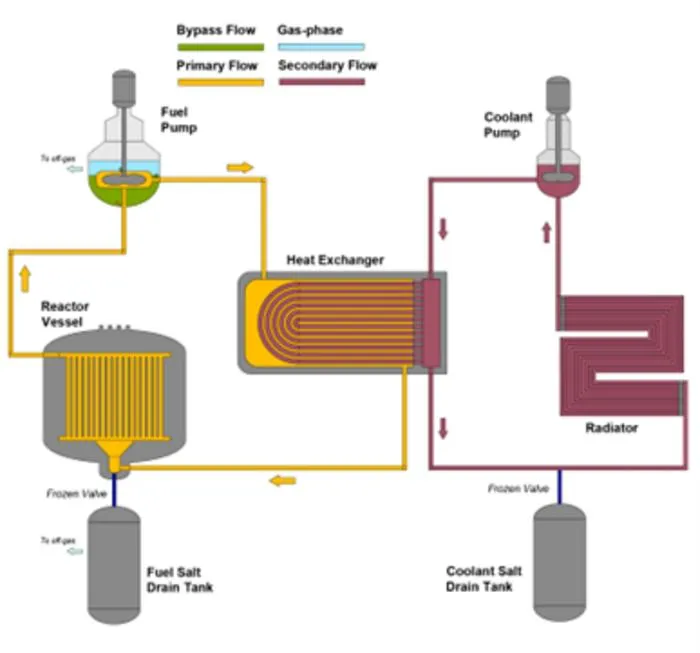 Simplified diagram of the MSRE loop design.