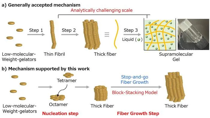 Supramolecular gelation mechanism