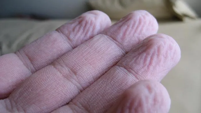 Soaked hands
