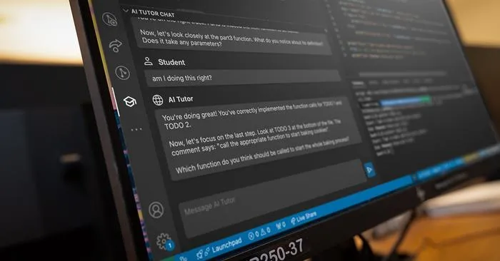 Screenshot of the tutor