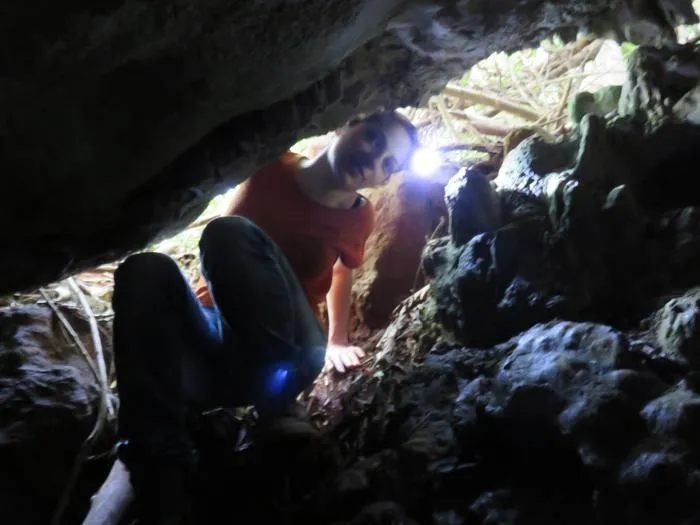 Sahar Khodami during the sampling expedition to Roadside Cave