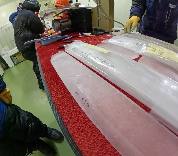 The ice core used in the study