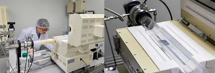 [2] Dr. Dong-Beom Seo of the KRICT operates the organic chemical vapor deposition(MOCVD) equipment.