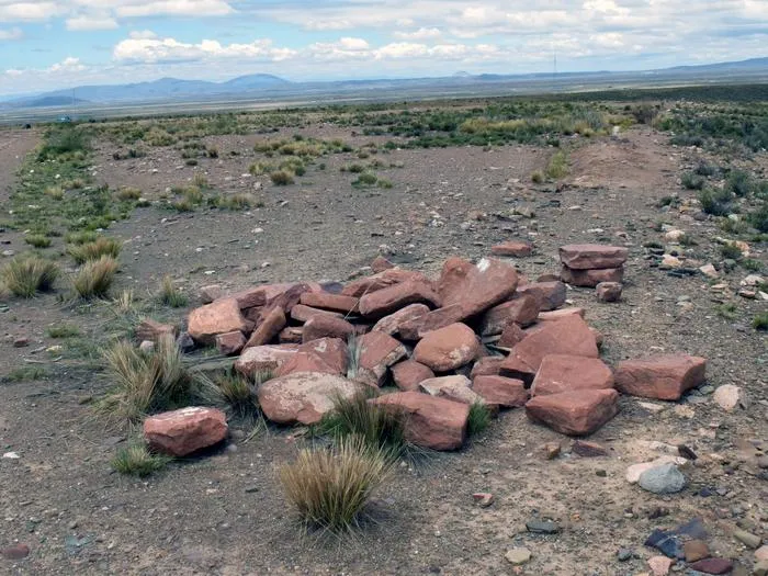 A rocky mountain plain