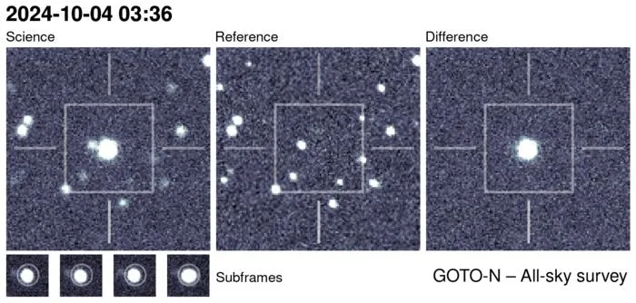 Discovery image that the Kilonova Seekers volunteers first saw of GOTO0650