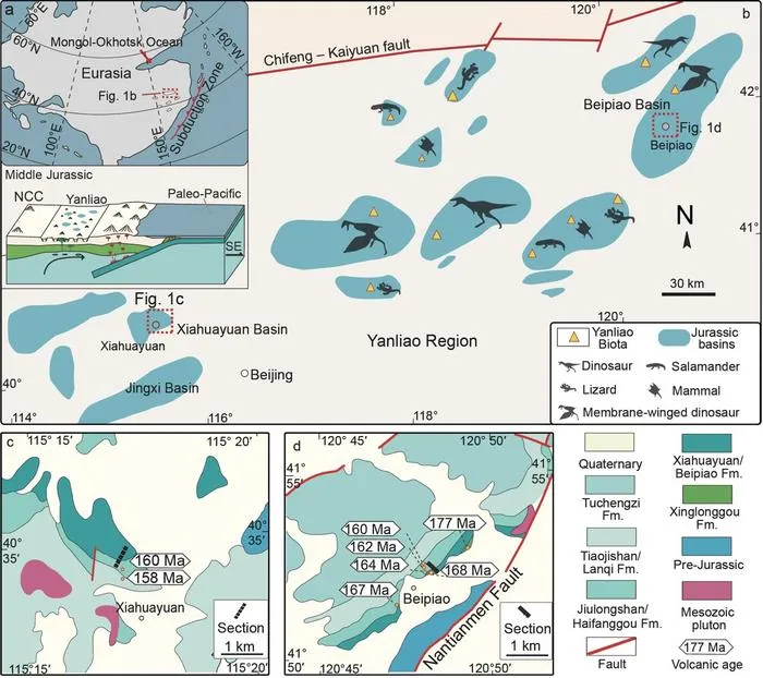Geological setting of the Yanliao Biota