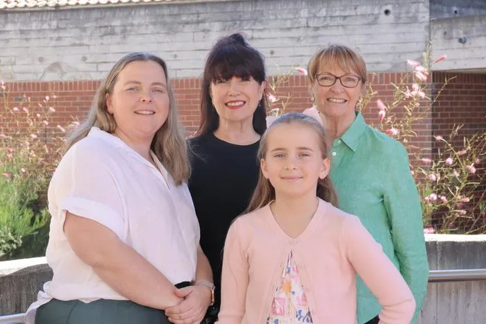 (Left to right): Simone Hewitt, Clinical Educator Kathy Viljoen, Harriet Hewitt and Curtin Stuttering Treatment Clinic Founder Associate Professor Janet Beilby.