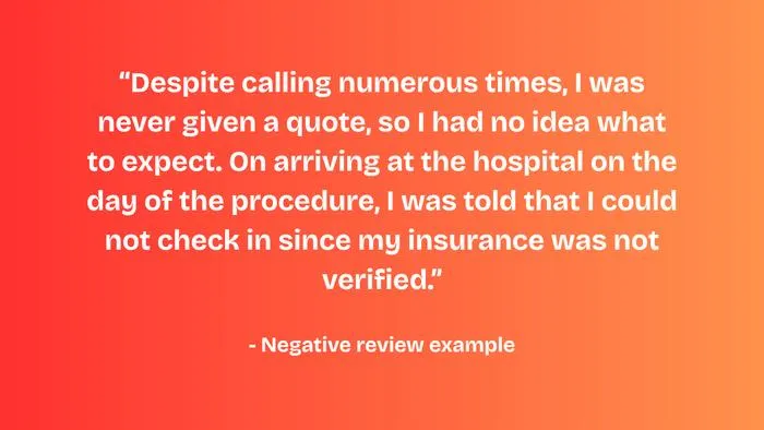 Example of Negative Review from Study