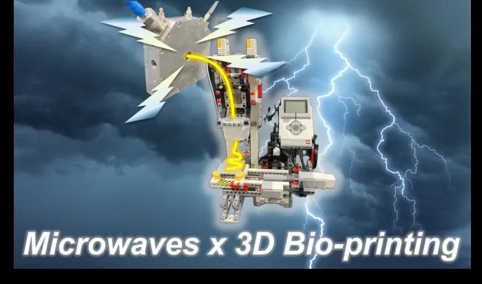 The 3D bioprinter with microwave emitter