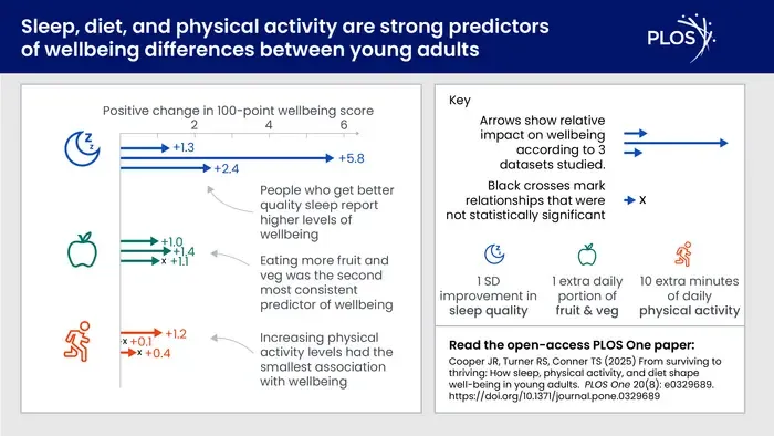 From surviving to thriving: How sleep, physical activity, and diet shape well-being in young adults