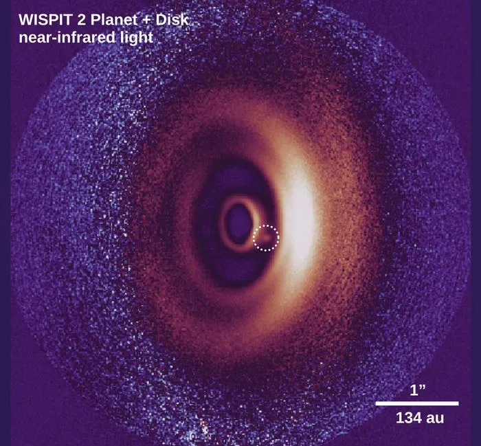 WISPIT 2b Planet Near-Infrared Light