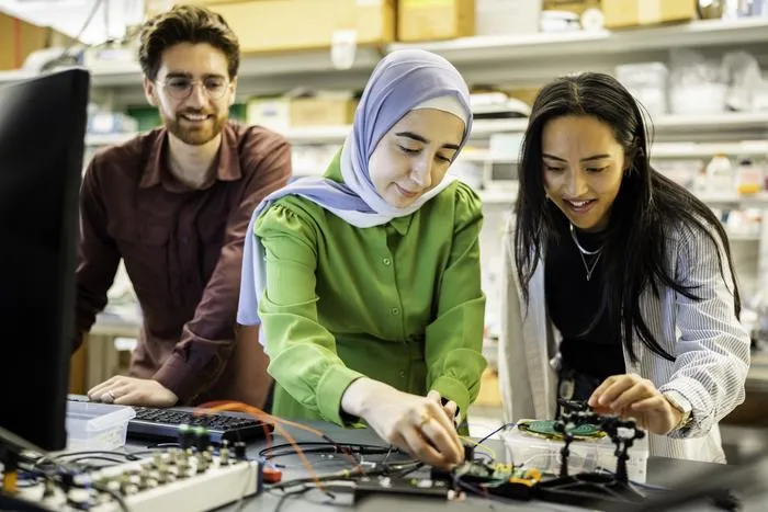 Research team members in the lab