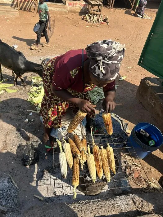 Woman with corn
