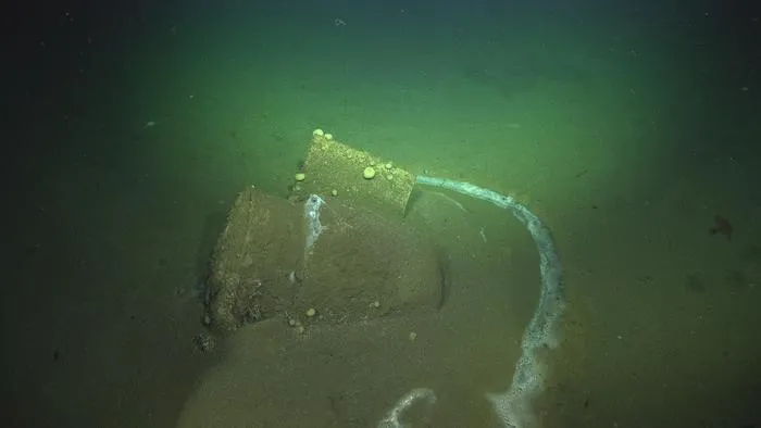 Half buried barrel
