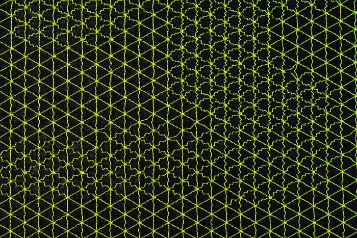 Textile encoded with embroidery