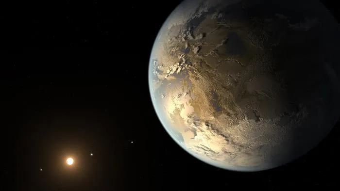An artist’s impression of the rocky, habitable-zone exoplanet Kepler-168b.