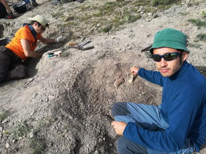 Exposing foot claw from Camarillasaurus cirugedae