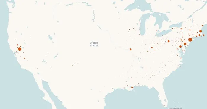 Jobs in U.S. cities in 1850