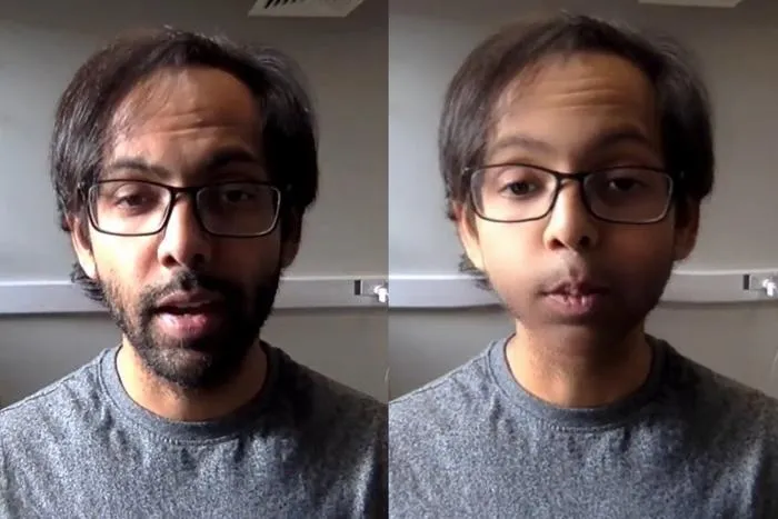 Dr Utkarsh Gupta demonstrates the enfacement illusion
