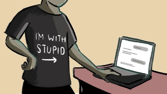 Cartoon - AI plus human interaction
