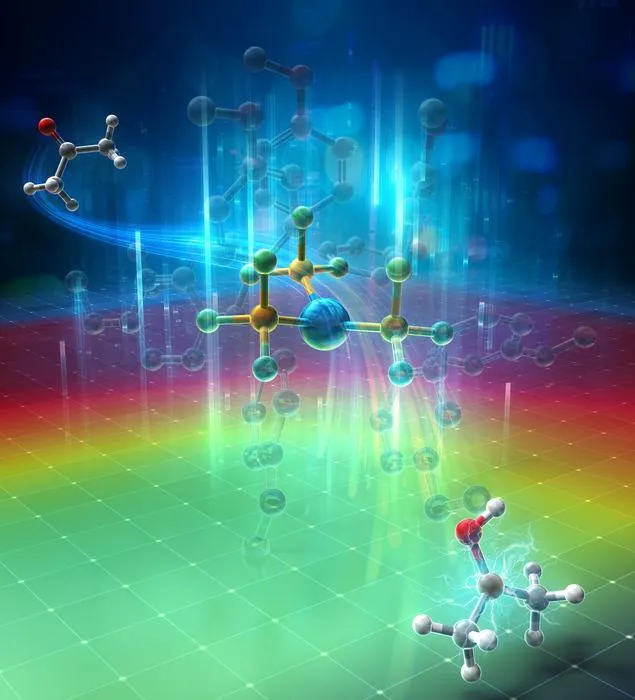 An artistic illustration of an alkyl ketyl radical