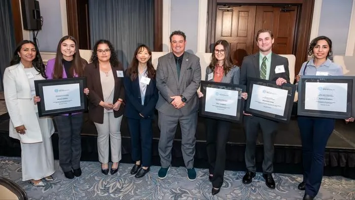 Dean Woods with Competing Scientists