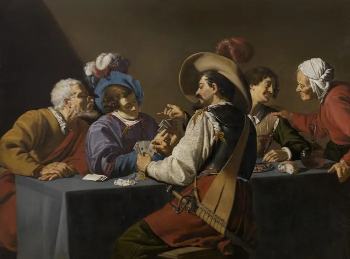 Fig. 1: Theodor Rombouts, The Card Players, 17th cent., Royal Museum of Fine Arts, Antwerp, Collection KMSKA-Flemish Community.