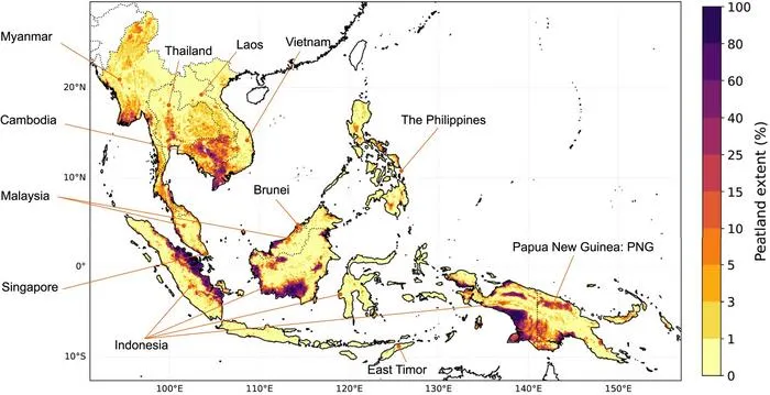 Map of Southeast Asia’s peatlands