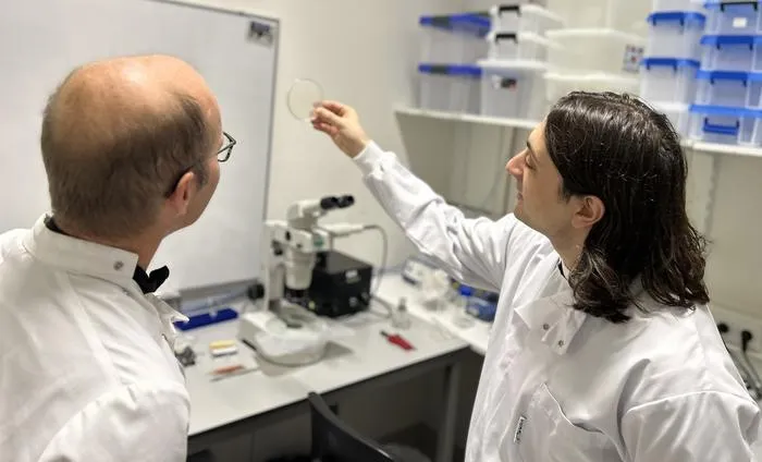 Photo of researchers Jeroen van Zon and Burak Demirbas