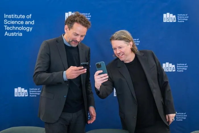 ISTA President Martin Hetzer and Canadian philanthropist and entrepreneur Garrett Camp