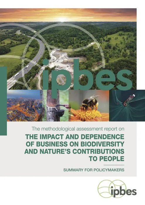 Cover of the IPBES Business and Biodiversity Report