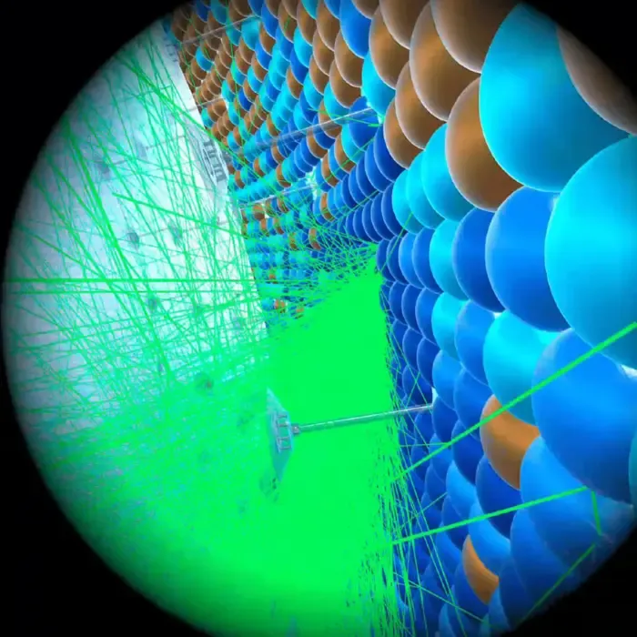 User perspective during motion while checking event information in the JUNO VR application.