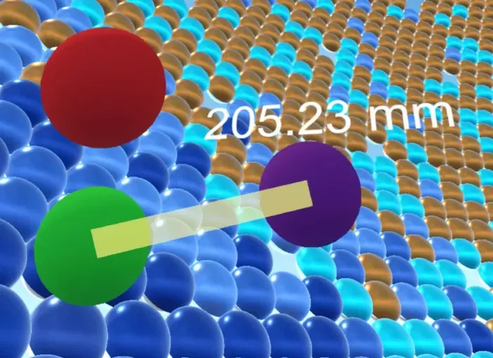 Visualization of vertex information in a simulated IBD event.