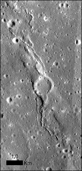 A small mare ridge located in Mare Procellarum
