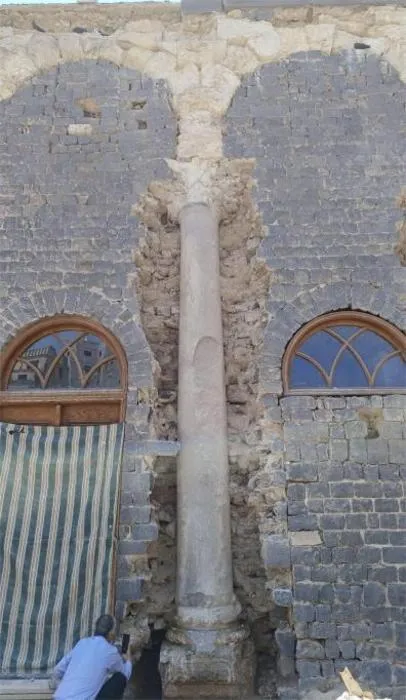 The column base with mysterious Greek inscription