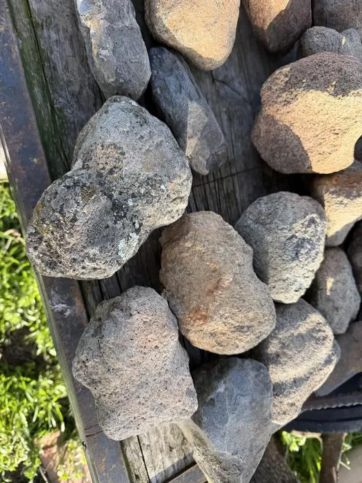 80 stone mining hammers.