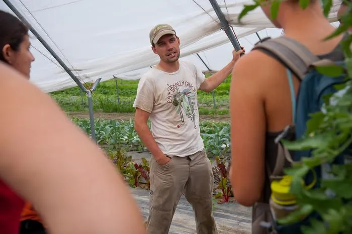 Crop Advisor working with beginning farmers as part of the UVM Farmer Training Program