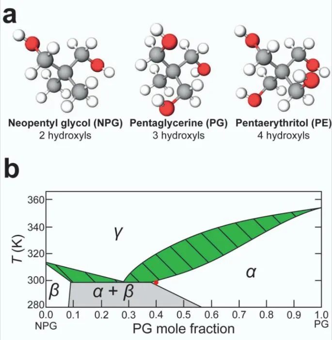 Molecular structure and phase behaviour of neopentyl plastic crystals.