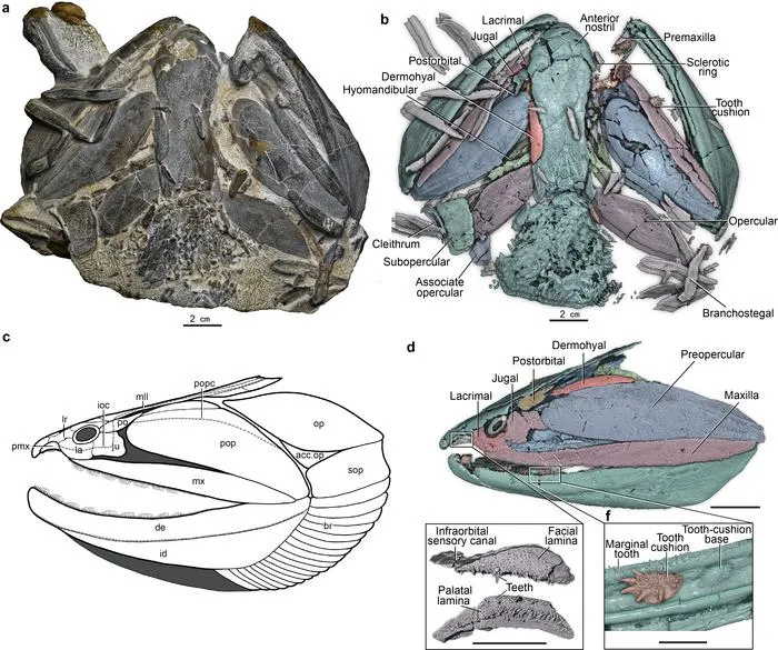 Fossil and high-resolution CT reconstruction of Megamastax amblyodus