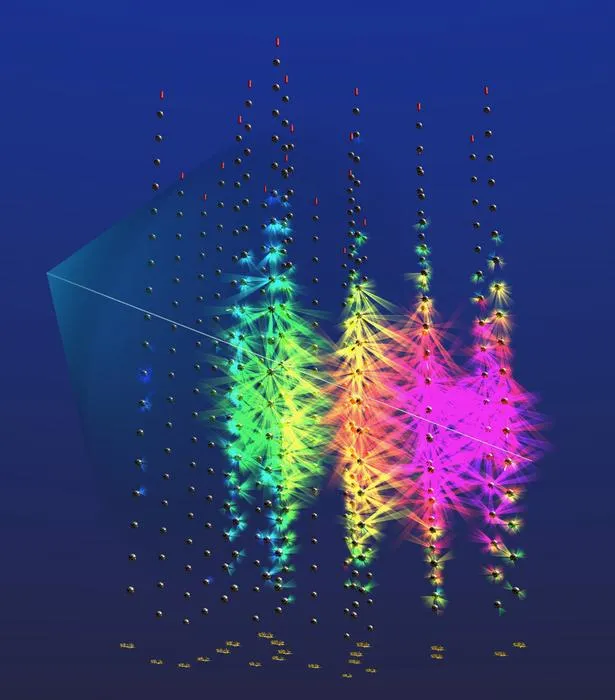 KM3NeT detector event visualization
