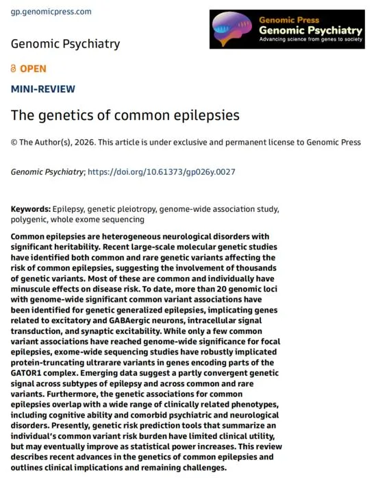 The genetics of common epilepsies
