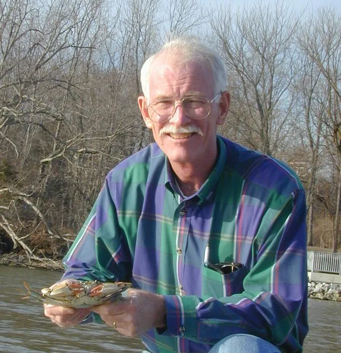Tuck Hines with Blue Crab