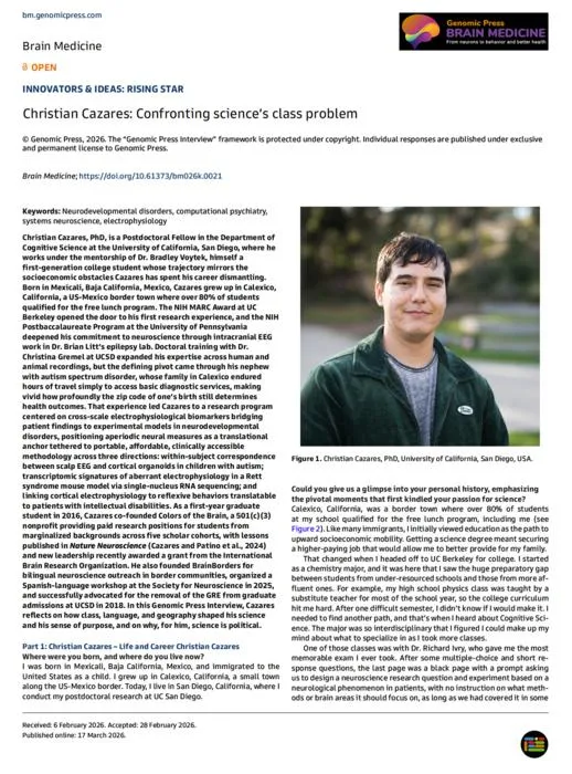 Christian Cazares: Confronting science’s class problem