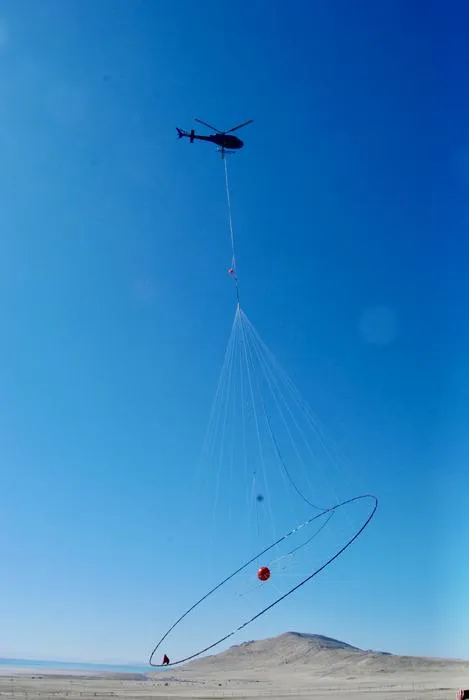 Helicopter lifting off