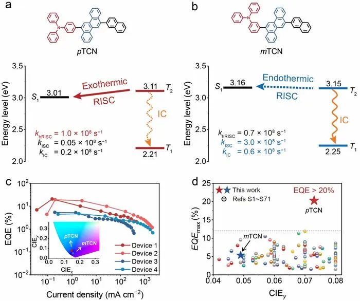 Hot Exciton: Enabling Non-Doped Blue OLEDs with Efficiency Exceeding 20%