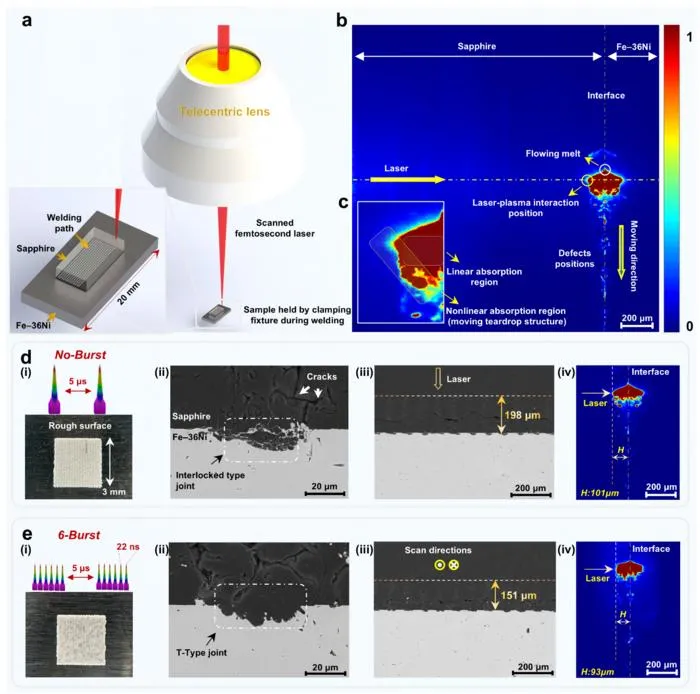 Figure 1 | Burst-mode femtosecond welding method, process, and results.