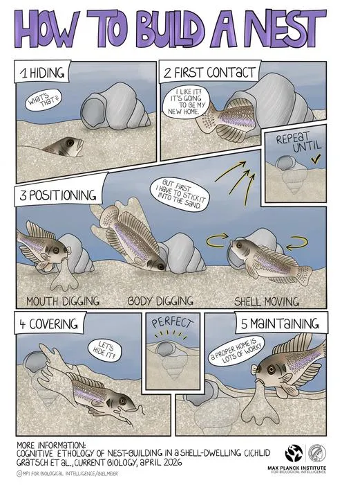 Nest-building in shell-dwelling cichlids