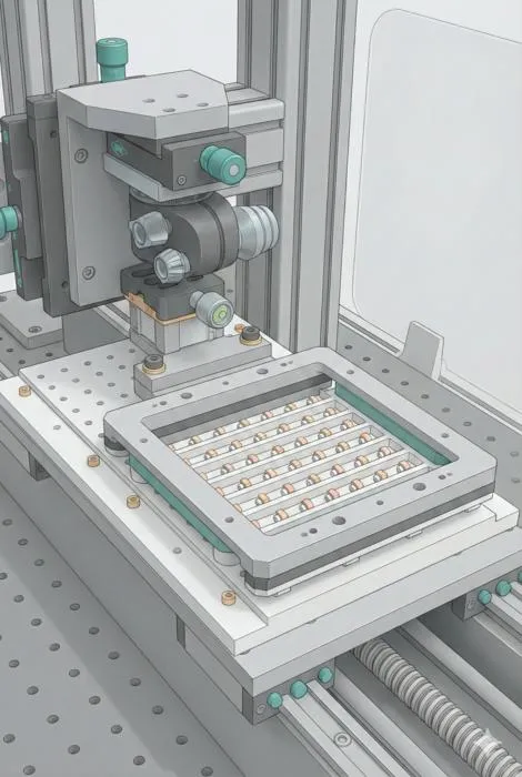The research team built a controlled experimental system consisting of two parallel magnetic layers: a two-dimensional array of tiny rotatable magnets on the top and a fixed magnetic substrate with a matching lattice pattern at the bottom.